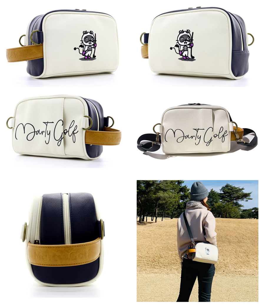 Marty Golf Cart Bag(Navy×Ivory) Devil Tanuki 80-001 / マーティー
