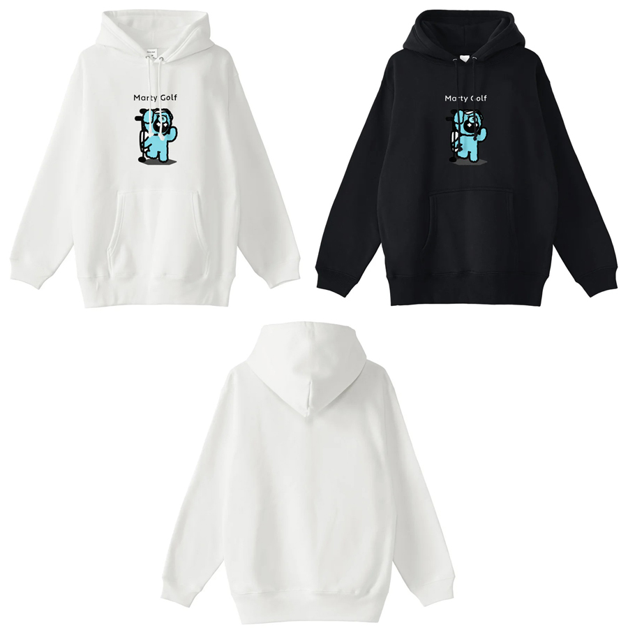 Marty Golf bashkima poodle Parka (white/black) / マーティーゴルフ