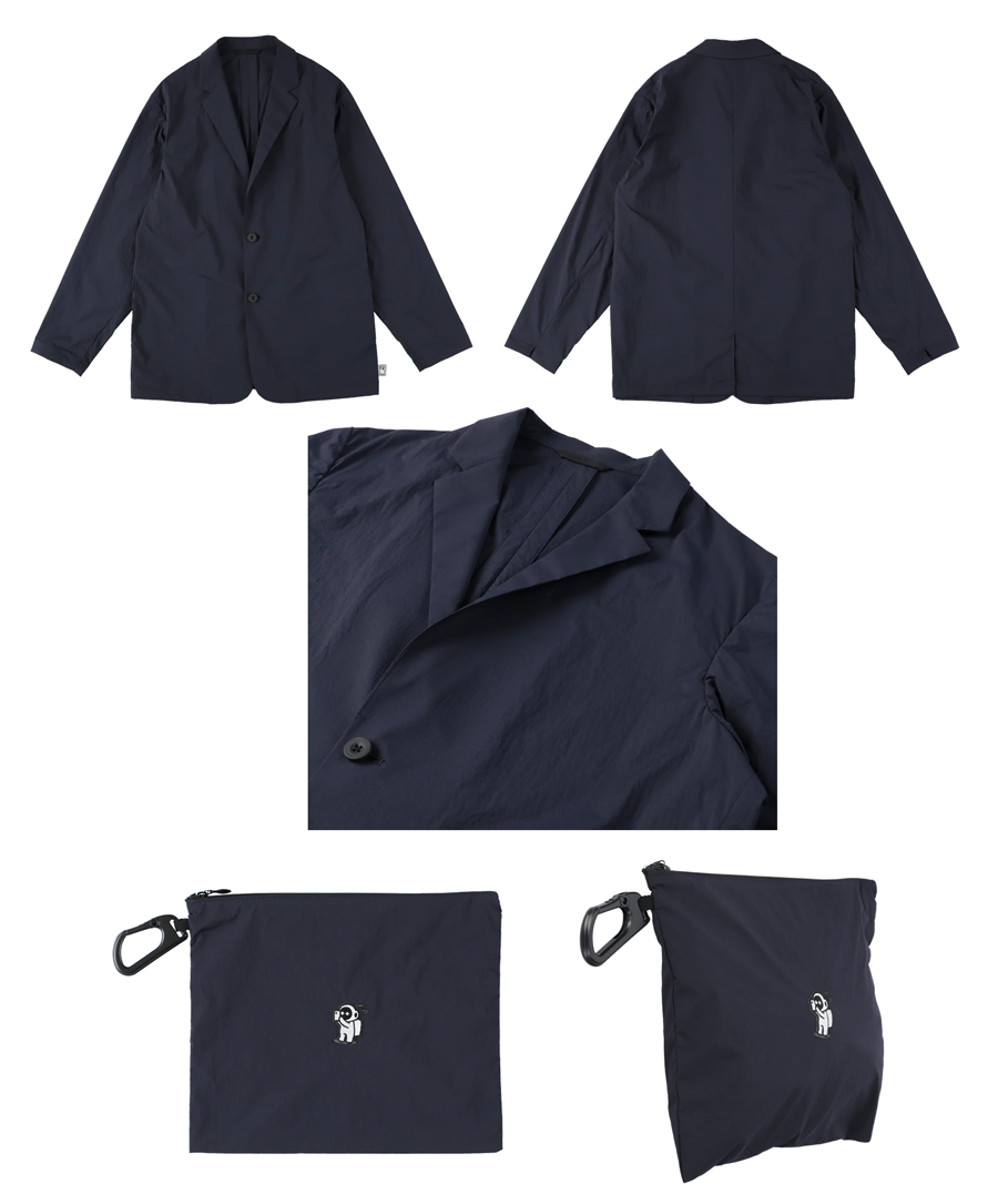 Marty Golf Caddy Packable Jacket Navy(55) / マーティーゴルフ