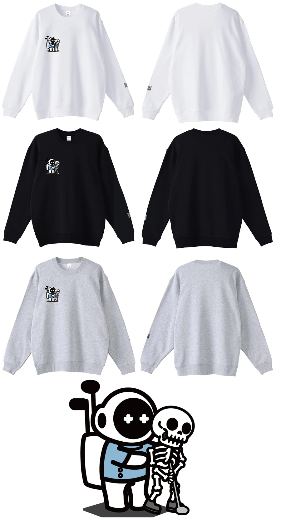 Marty Golf Seitai Sweat (99) (White/Black/Gray) / マーティーゴルフ