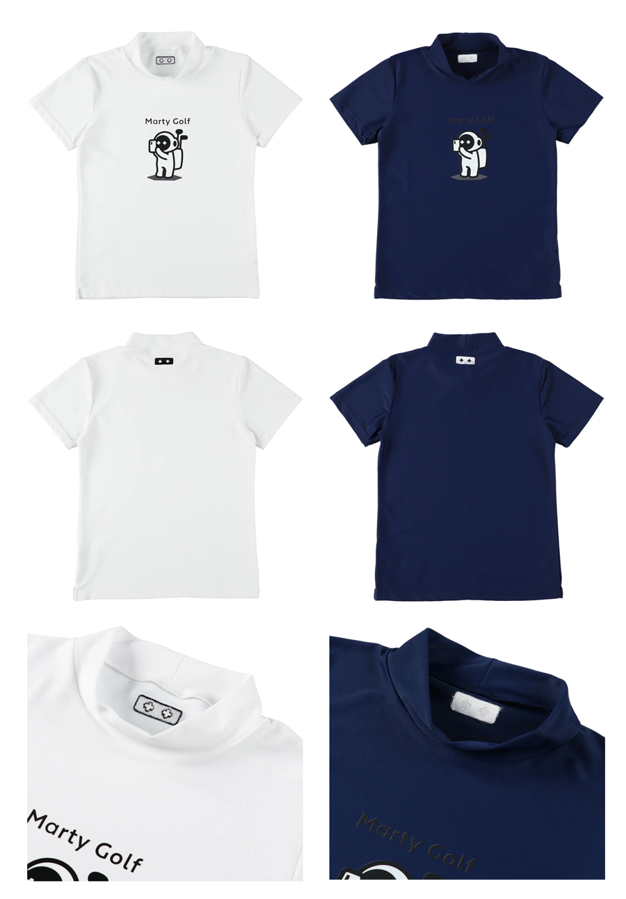 Marty Golf MGC mock(women's) caddyくん(119) (white/navy