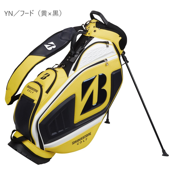 新品未使用)BRIDGESTONE GOLF キャディバッグ 黒/黄/白