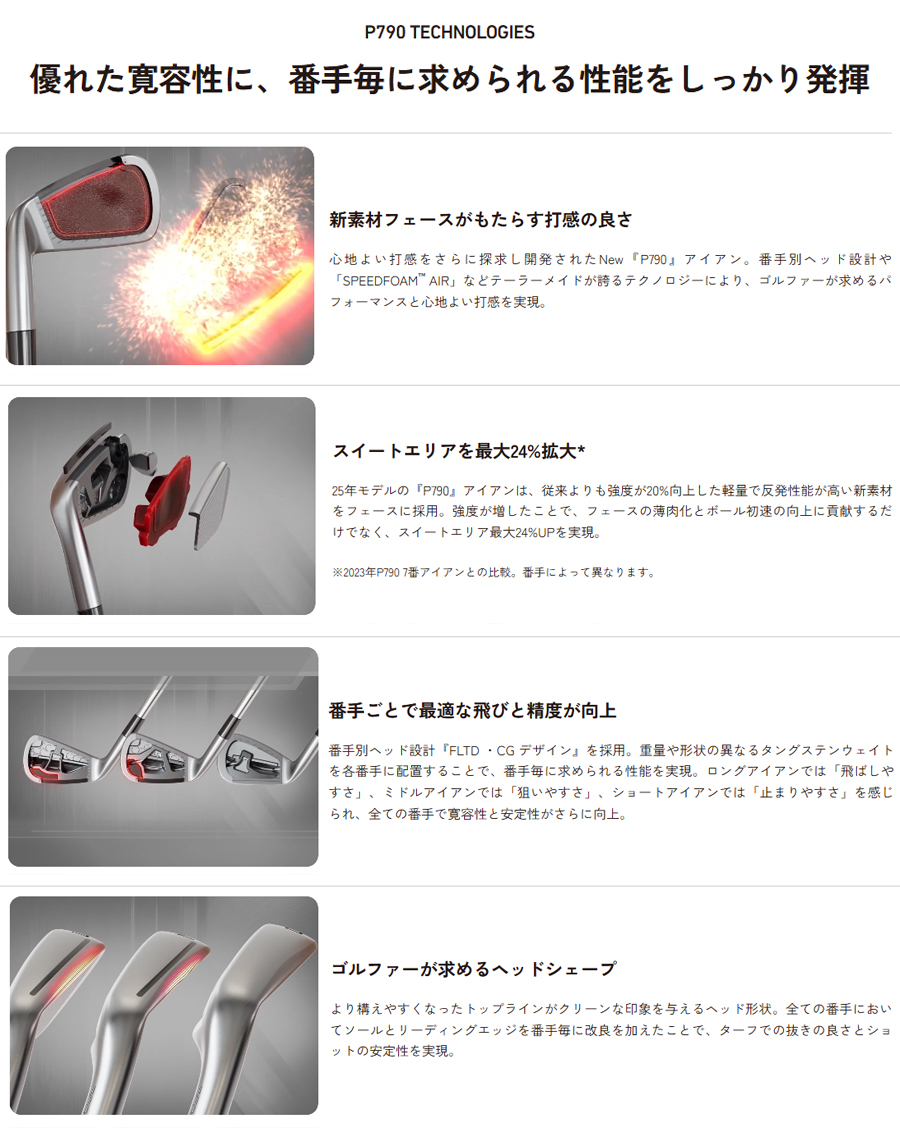 P700シリーズ TaylorMade New P790 IRON ('25) LEFT / テーラーメイド