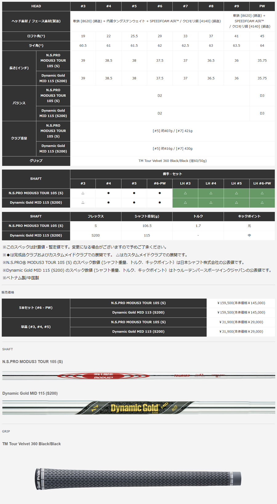 P700シリーズ TaylorMade New P770 IRON ('24) LEFT / テーラーメイド