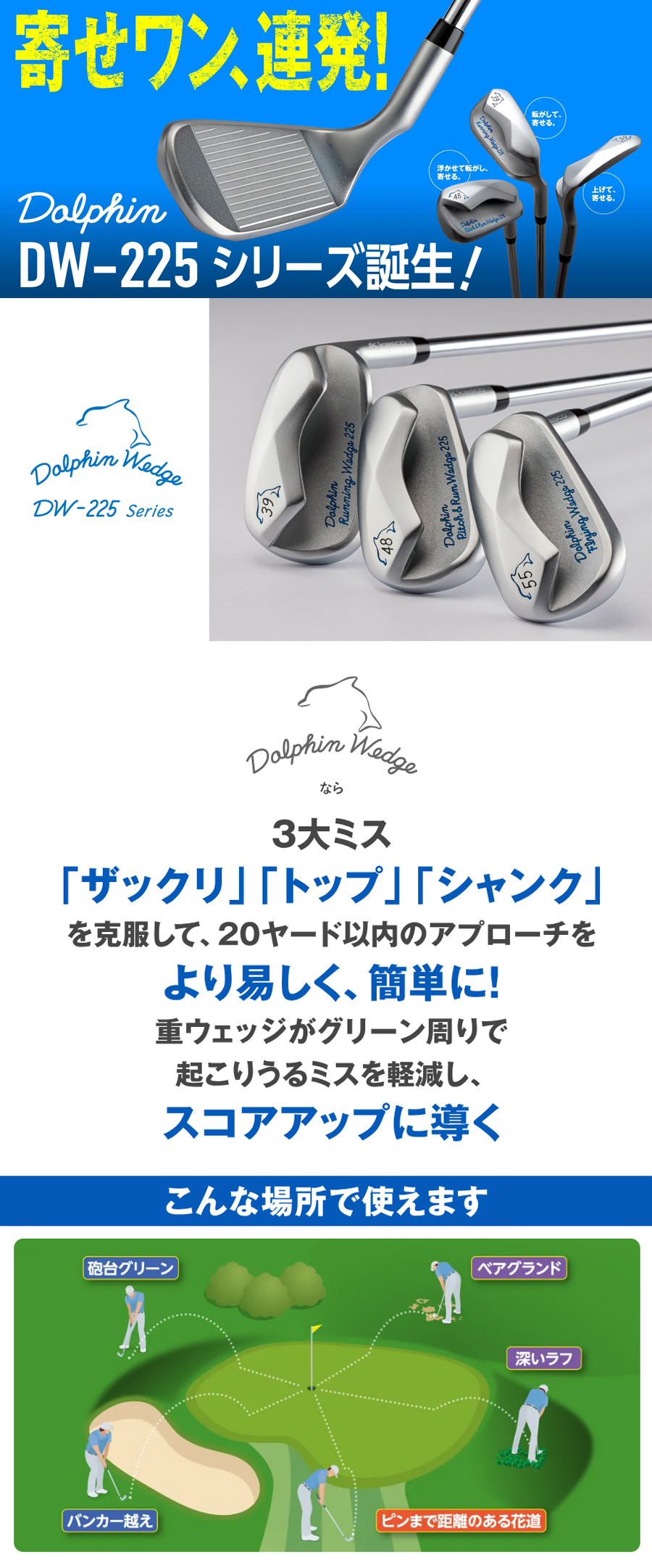 Dolphin Wedge kasco DOLPHIN FLYING WEDGE DFW-225 / キャスコ