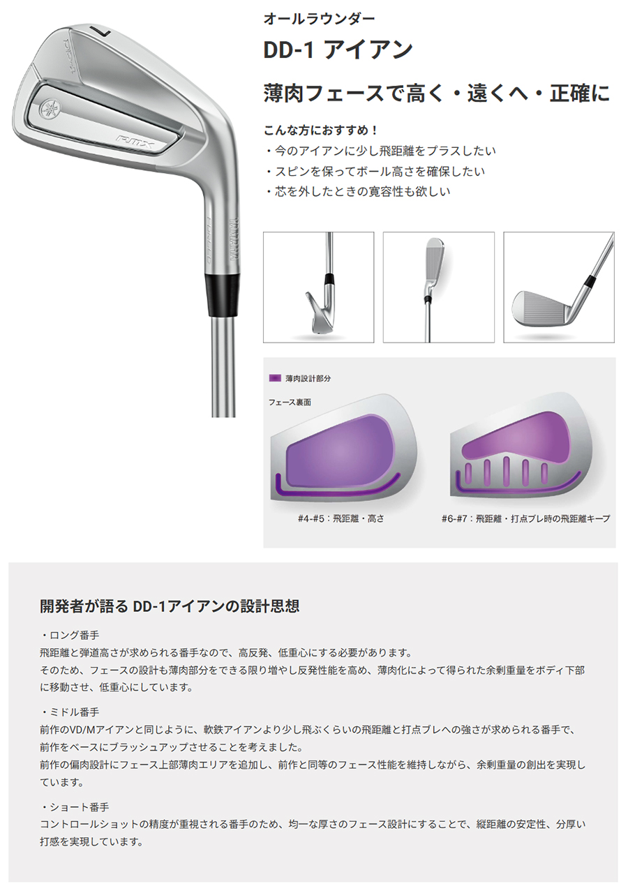 RMX YAMAHA DD-1 IRON / ヤマハ リミックス アイアン 5本セット(＃6