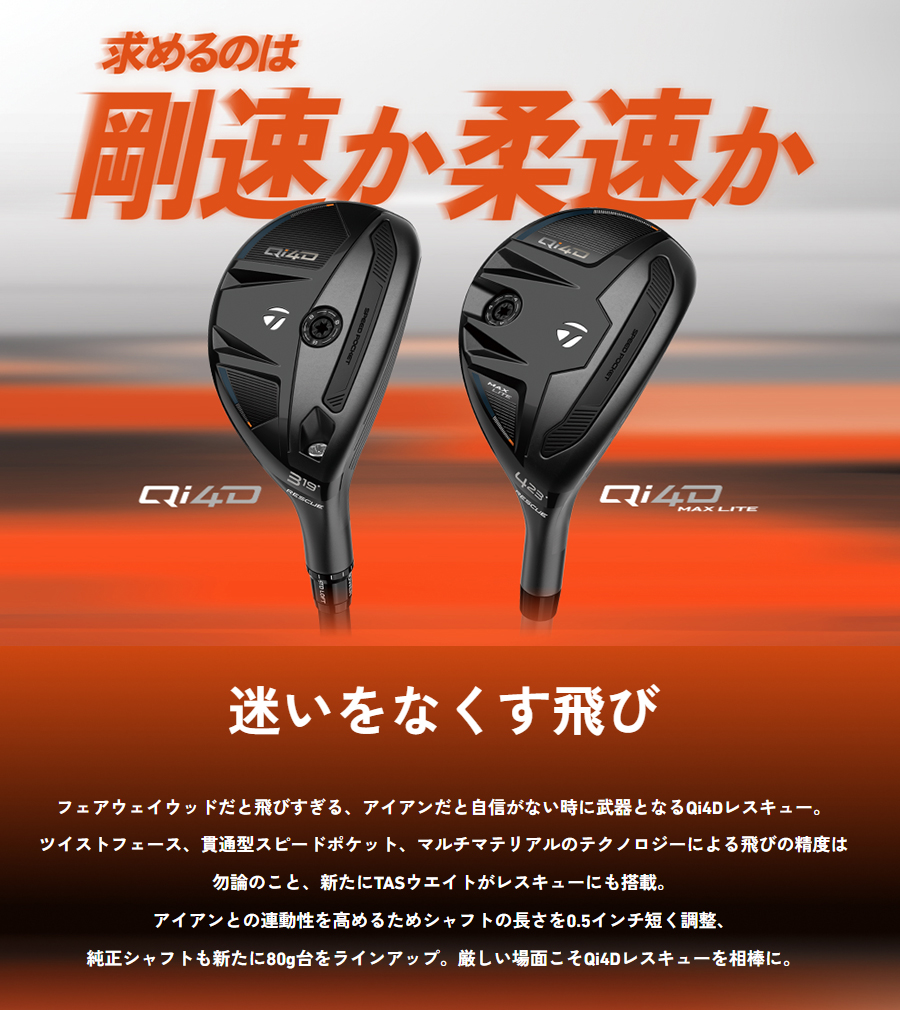 Qi4D TaylorMade RESCUE LEFT / テーラーメイド キューアイ フォー