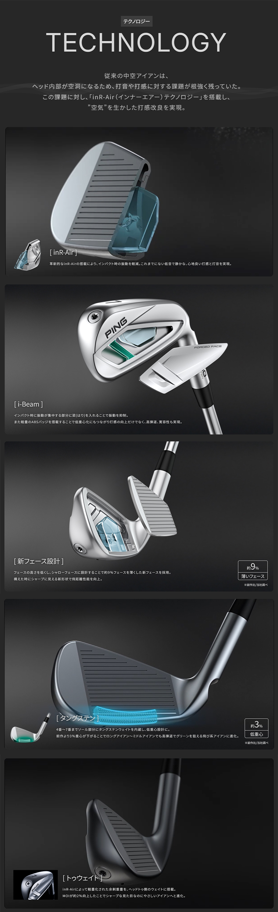 i（PING） PING i540 IRON / ピン アイアン 5本セット(＃6-PW) 2026年