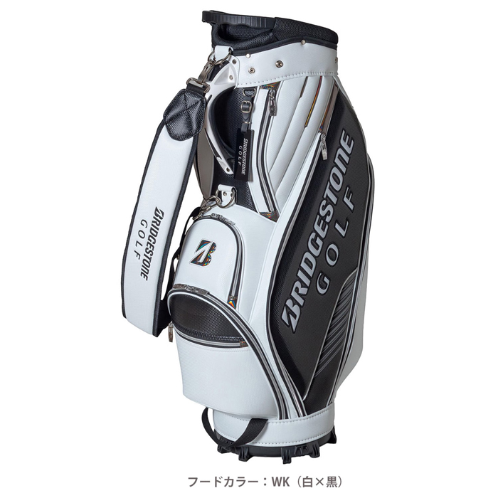 新品未使用品　BRIDGESTONE ゴルフバッグ ホワイト/ブラック BRIDGESTONE GOLF CB2611 / ブリヂストン スポーツモデル キャディ