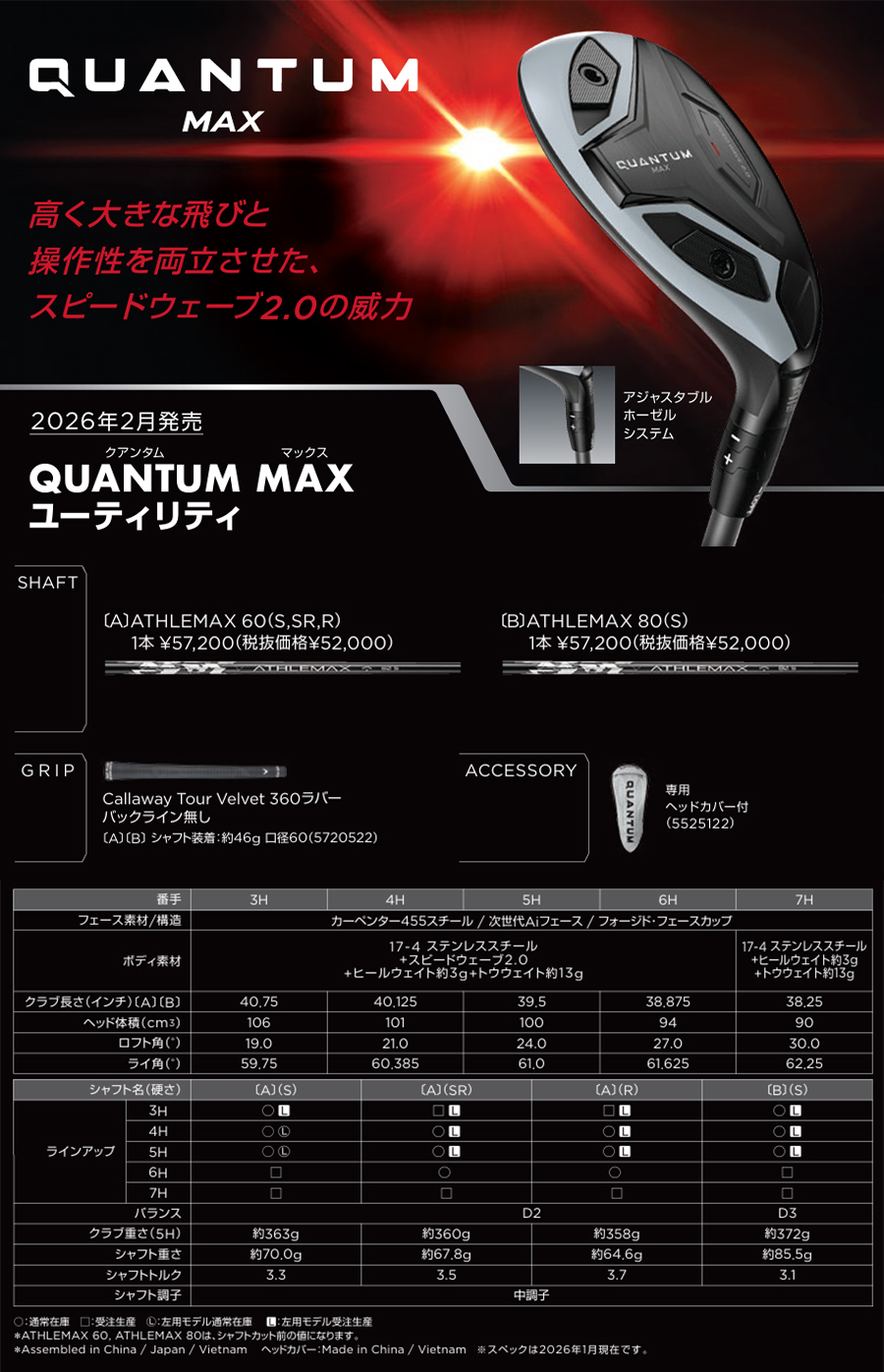 Callaway（キャロウェイ） Callaway QUANTUM MAX UTILITY