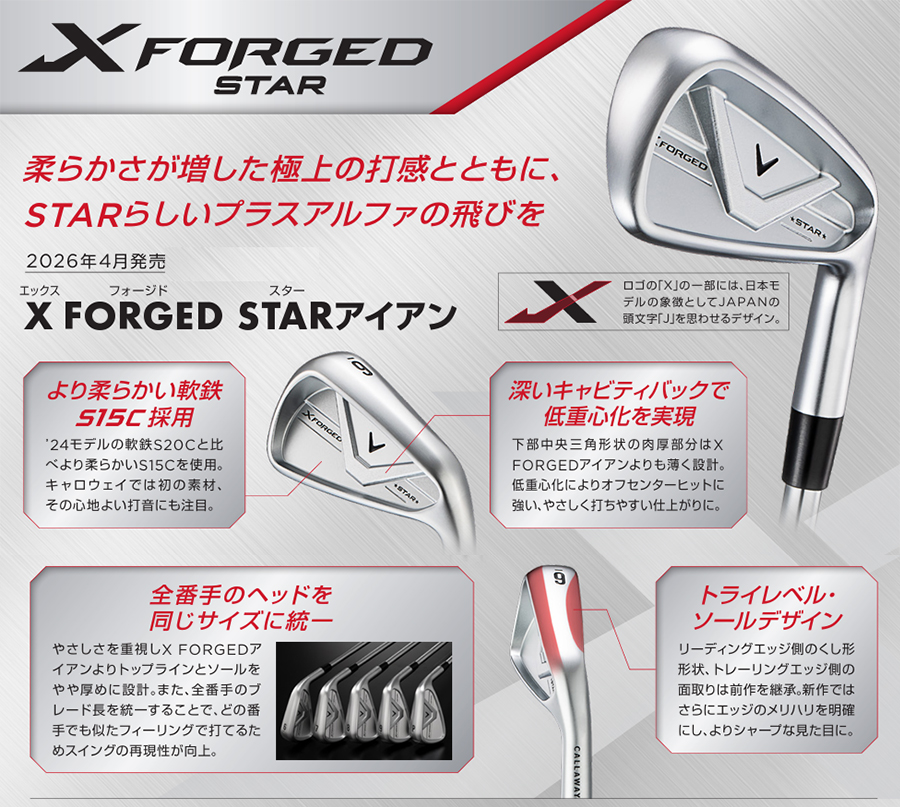 X（キャロウェイゴルフ） Callaway X FORGED STAR IRON / キャロウェイ