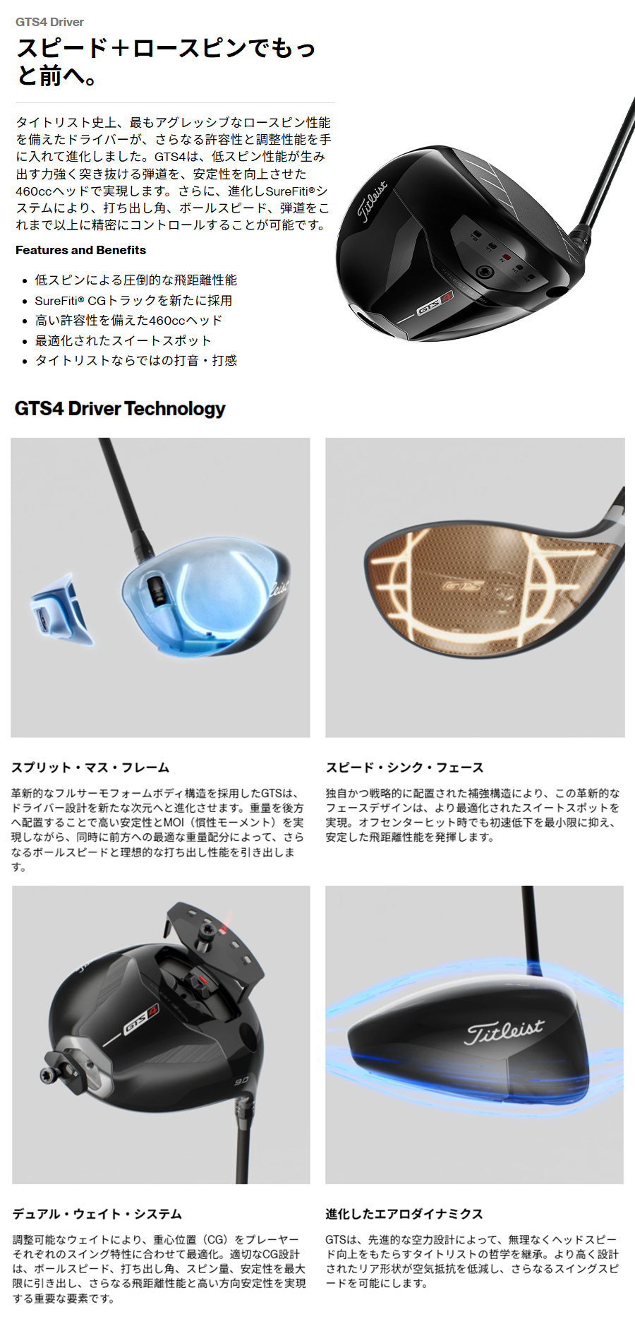 Titleist（タイトリスト） Titleist GTS4 DRIVER / タイトリスト GTS4