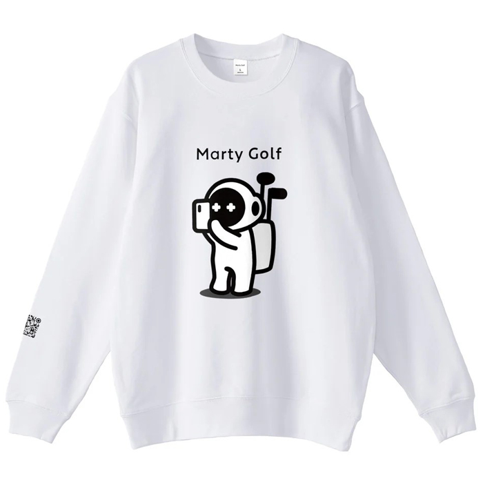 Marty Golf Caddy Sweat (96) (white/black) / マーティーゴルフ