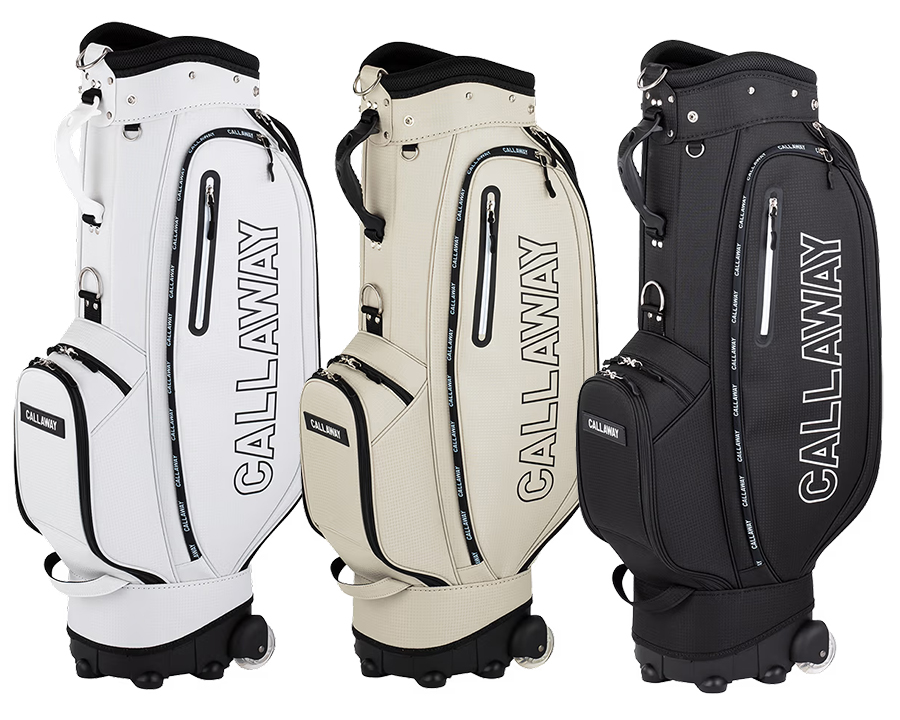 CALLAWAY キャディバッグ ホワイト・ブラウン Callaway（キャロウェイ） ゴルフ キャディバッグ アドバンス カート型