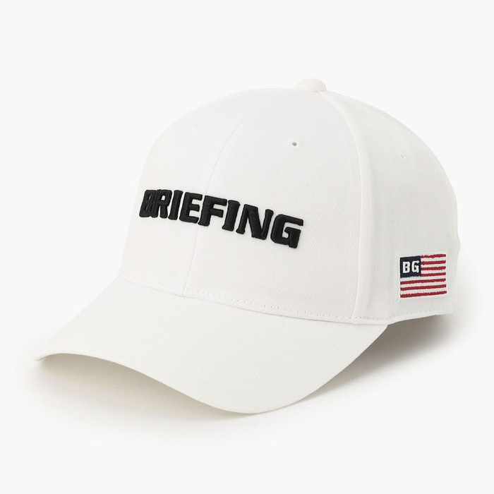 2026年モデル BRIEFING GOLF ロゴ刺繍ツイルキャップ ホワイト 2026年