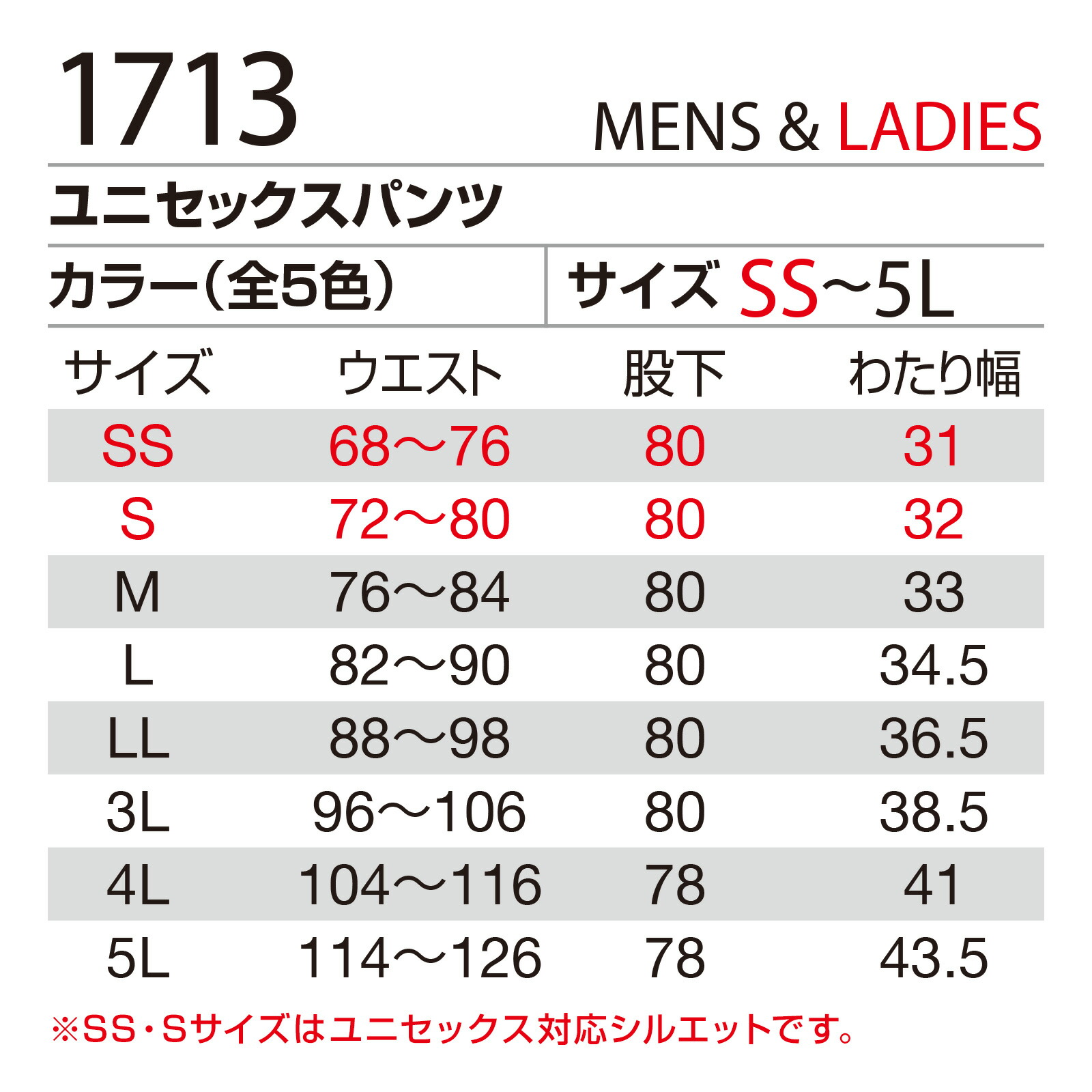 サイズ表