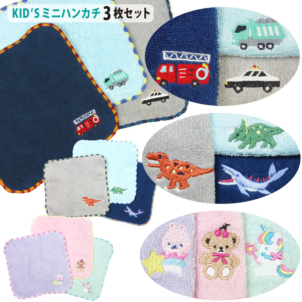 ミニタオル ミニハンカチ 3枚セット はらぺこあおむし ポケモン