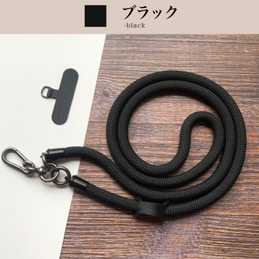 スマホ ショルダーストラップ 太め スマートフォン ストラップ ネック 携帯 首掛け 長さ調整 肩掛け ポーチ ショルダー | ブランド登録なし | 03