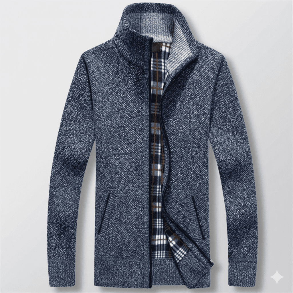 ゴルフジャケット メンズ ゴルフウエア カーディガン ニットセーター 秋冬 冬服 立ち襟 厚手 裹起毛 ボア チェック柄 ニット アウター セーター 春 | ブランド登録なし | 05