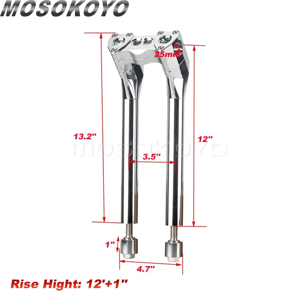 25mm 1インチ バイクプルバックモジュラーハンドルバーライザー 25mm 1インチ バイクプルバックモジュラーハンドルバーライザー