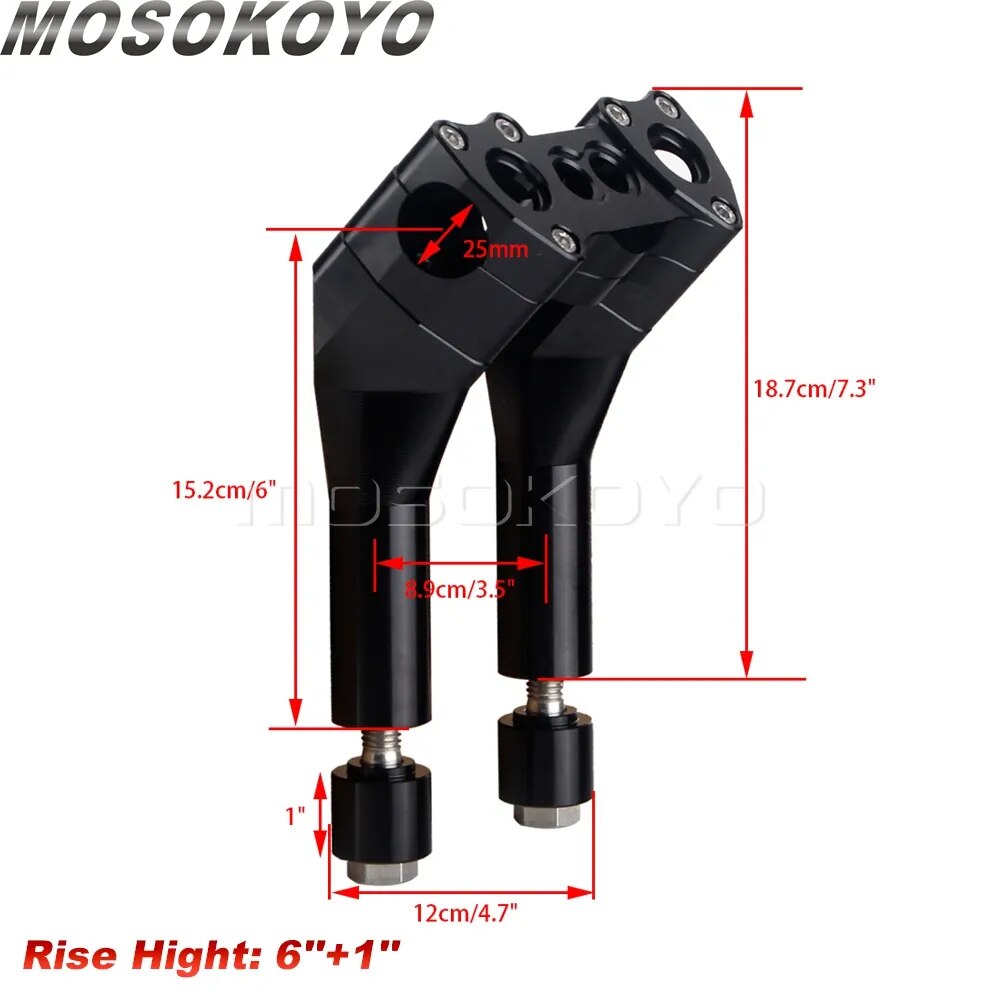 25mm 1インチ バイクプルバックモジュラーハンドルバーライザー 25mm 1インチ バイクプルバックモジュラーハンドルバーライザー