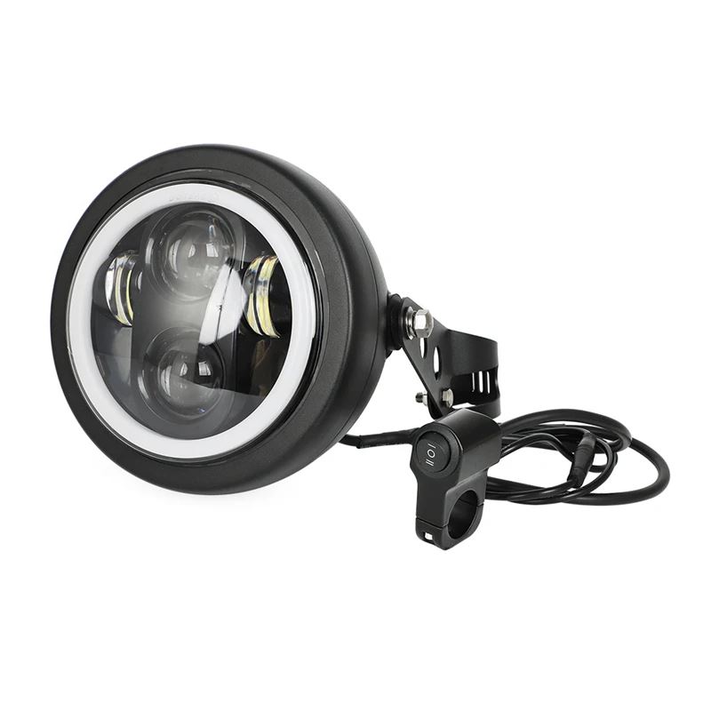 LED電動自転車ヘッドライト 防水 光沢 マイク付き 12V 80V 9W