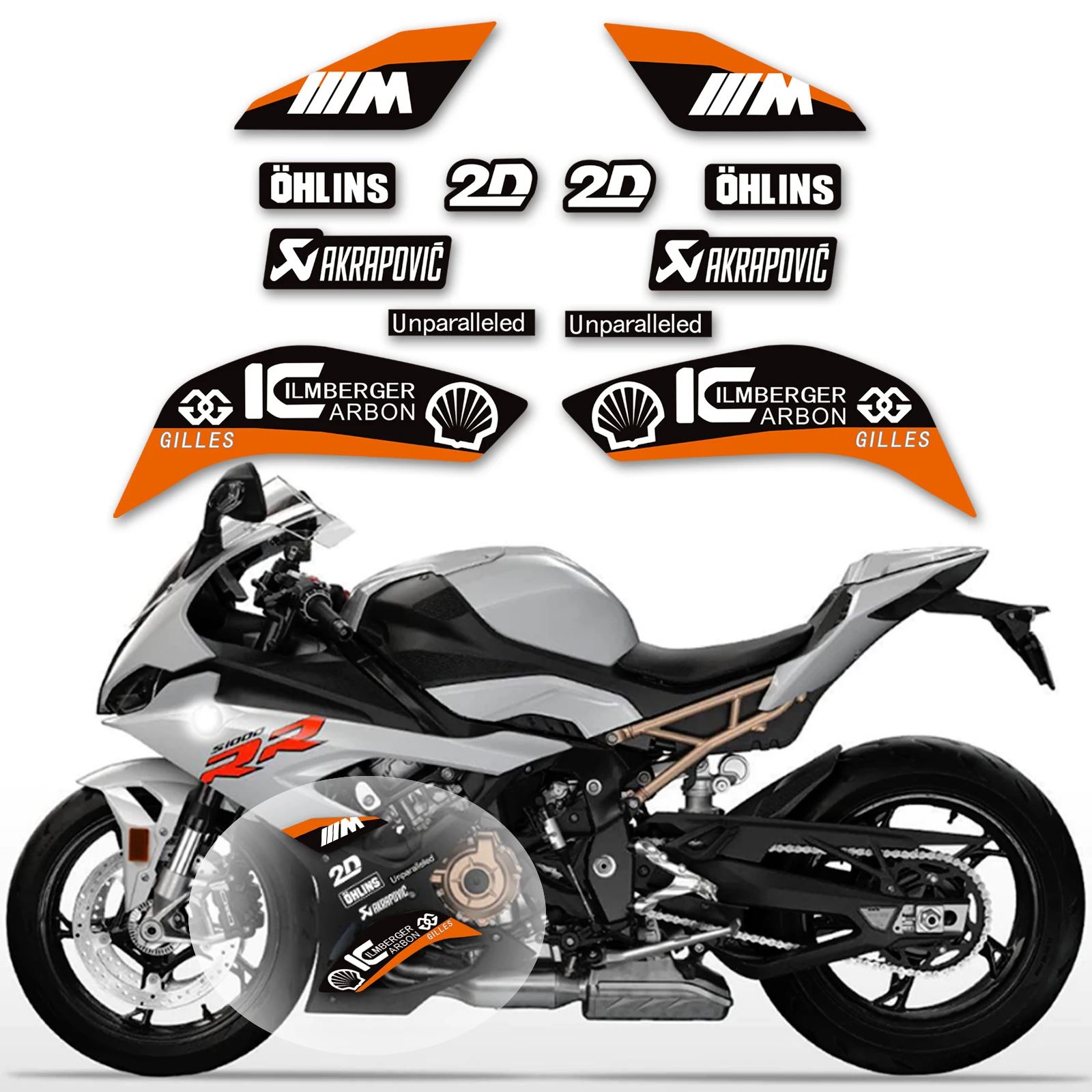 BMW S1000RR 2019 2020 2021 2022 S1000RR車体ステッカー防水