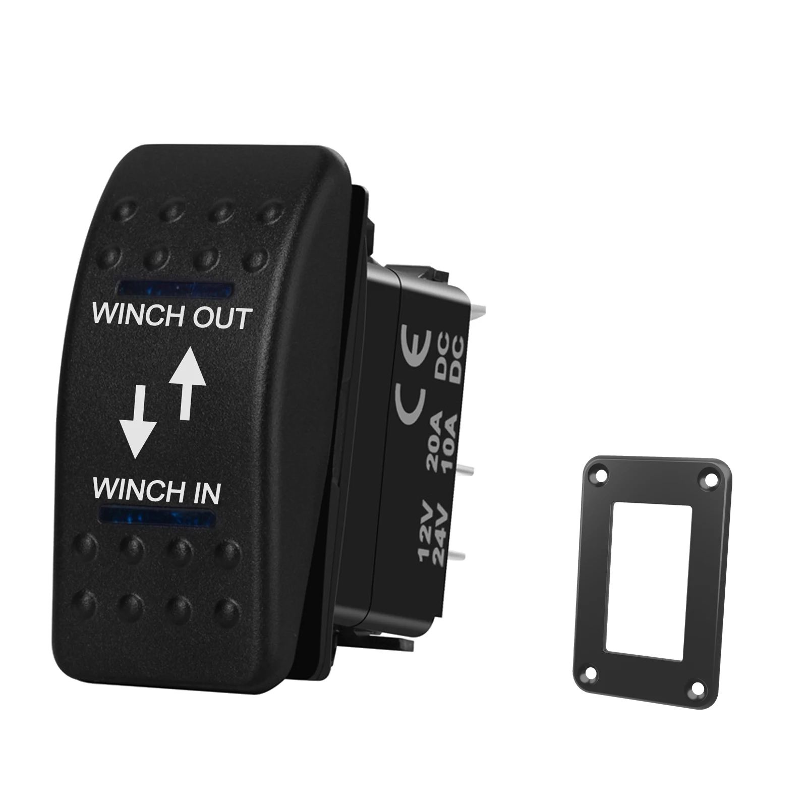 並行輸入品 防水リバースロッカースイッチ 3ポジション 青色LED 12V