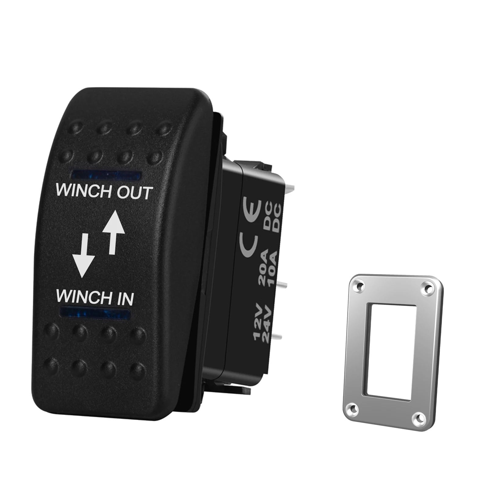 並行輸入品 防水リバースロッカースイッチ 3ポジション 青色LED 12V