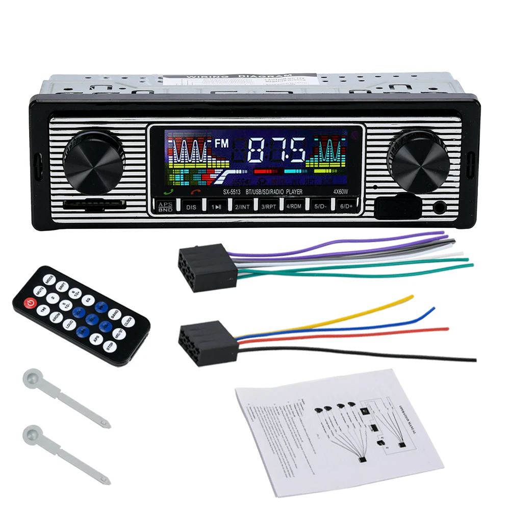 並行輸入品 ヴィンテージカーラジオ車両統合 MP3 プレーヤーワイヤレス