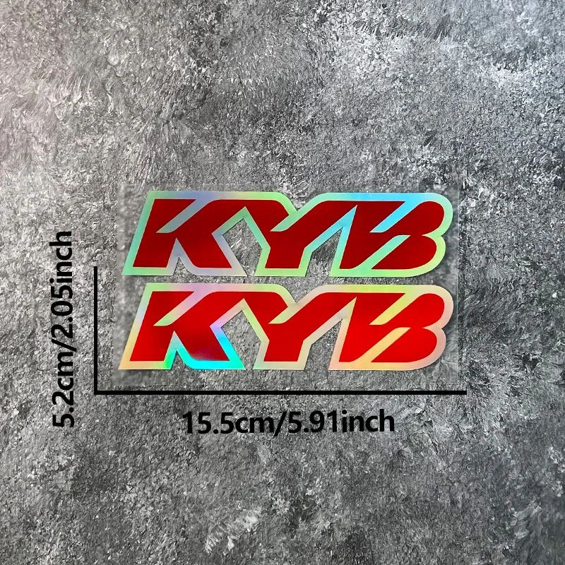 並行輸入品 2 個 KYB オートバイフロントフォークステッカー防水