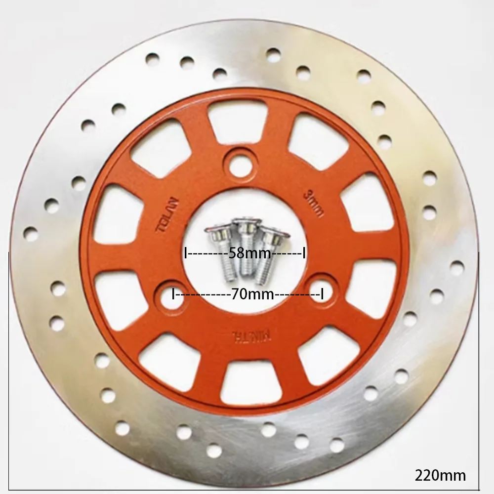 並行輸入品 ブレーキディスクローターオートバイアルミ 190 MM 200 MM 220 MM 3 穴ピッチング 58 MM 70 MMディスク_11