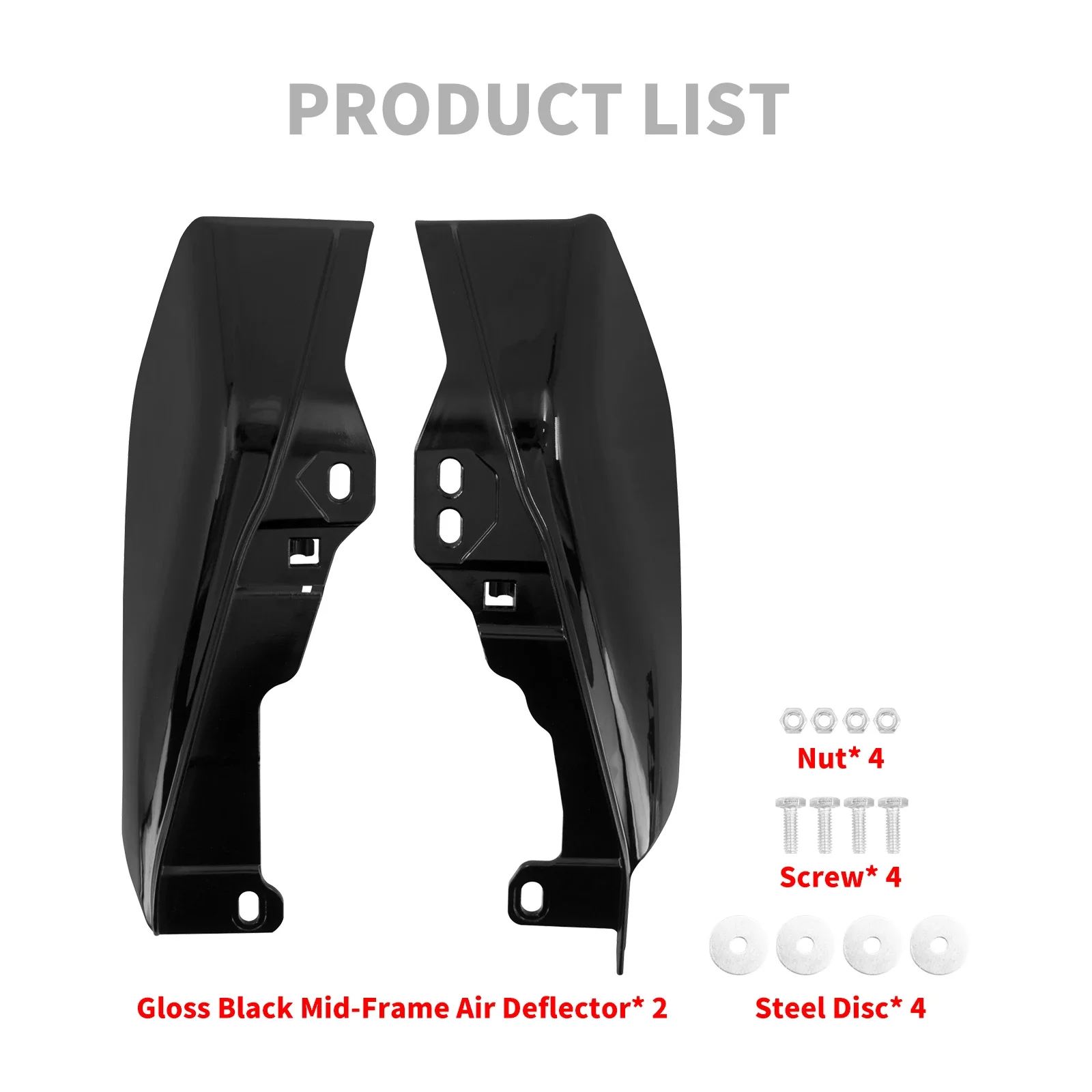 並行輸入品 オートバイミッドフレームエアデフレクター ハーレー