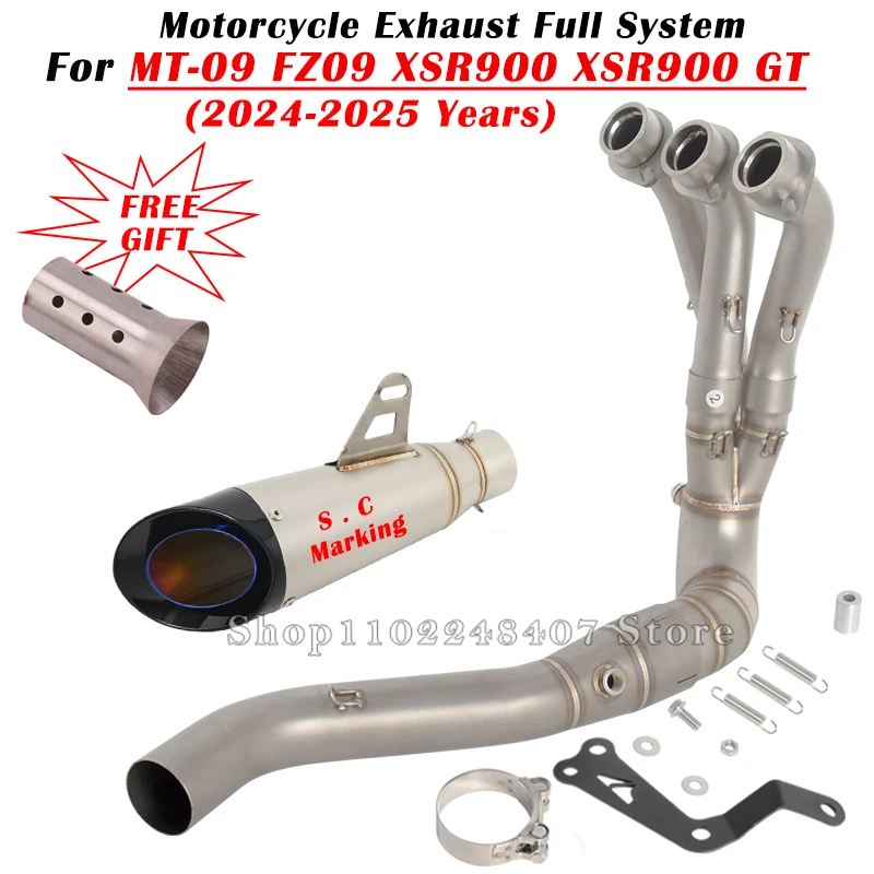 並行輸入品MT-09 FZ09 XSR900 GT 2024 2025用スリップオン オートバイ