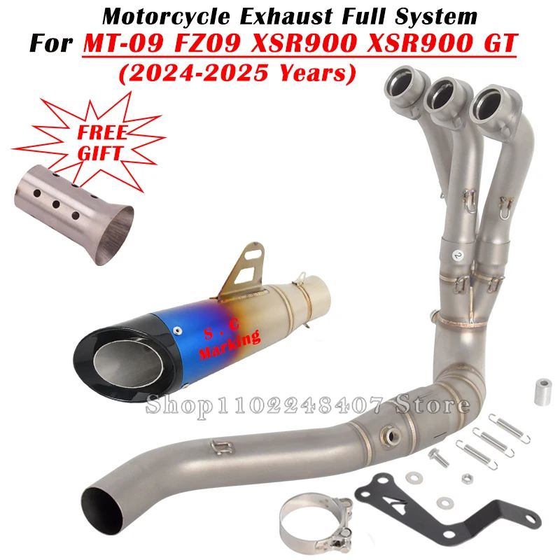 並行輸入品MT-09 FZ09 XSR900 GT 2024 2025用スリップオン オートバイ