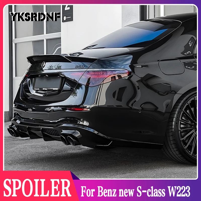 並行輸入品BBSスタイル メルセデスベンツ 新型Sクラス W223 S480 S500 S680 2021+ 用 トランク トランクリップ ウィング カーボン スポイラー_1