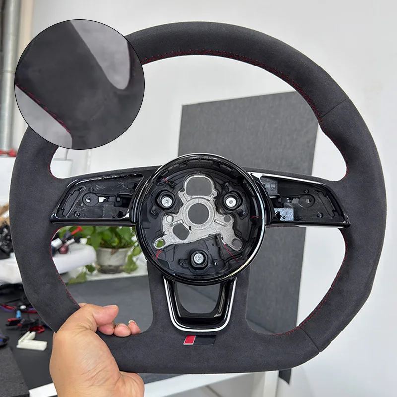 並行輸入品オールブラックスタイル レッドステッチ アルカンターラ