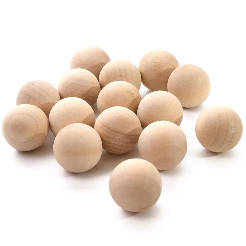 Pstyle. 木製 ボール 木 球体 玉 ウッドボール 穴なし クラフト PST
