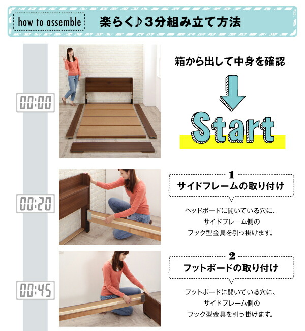 ベッド セミダブルベッド マットレス付 セミダブル マットレス付き 収納 収納 付き 組み立て簡単 一人暮らし ボンネルコイルマットレス付き_6