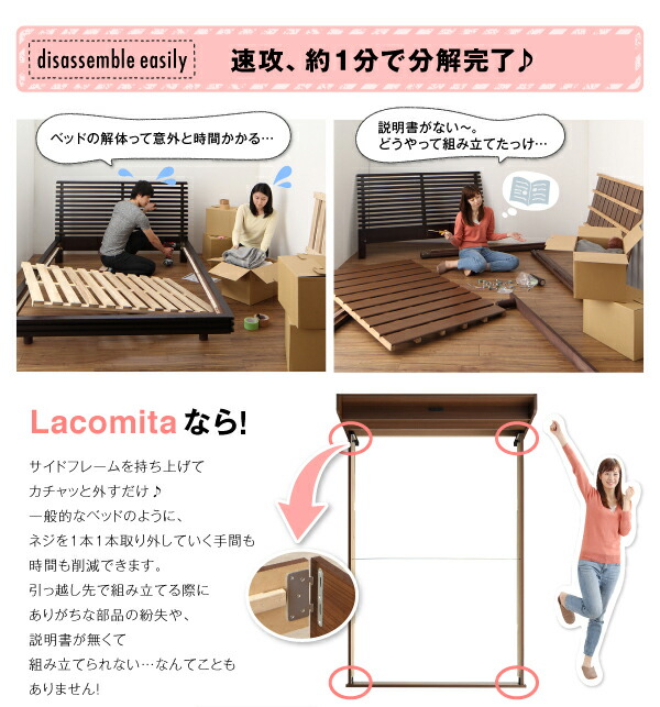 ベッド セミダブルベッド マットレス付 セミダブル マットレス付き 収納 収納 付き 組み立て簡単 一人暮らし ボンネルコイルマットレス付き_8