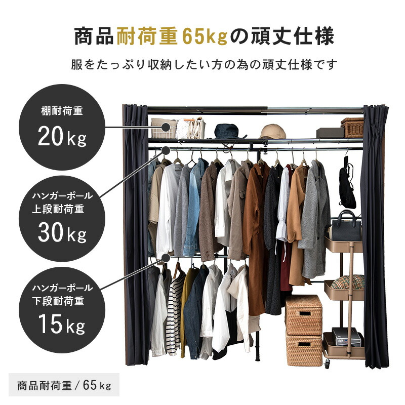 クローゼット 伸縮クローゼット ハンガーラック 伸縮ハンガーラック