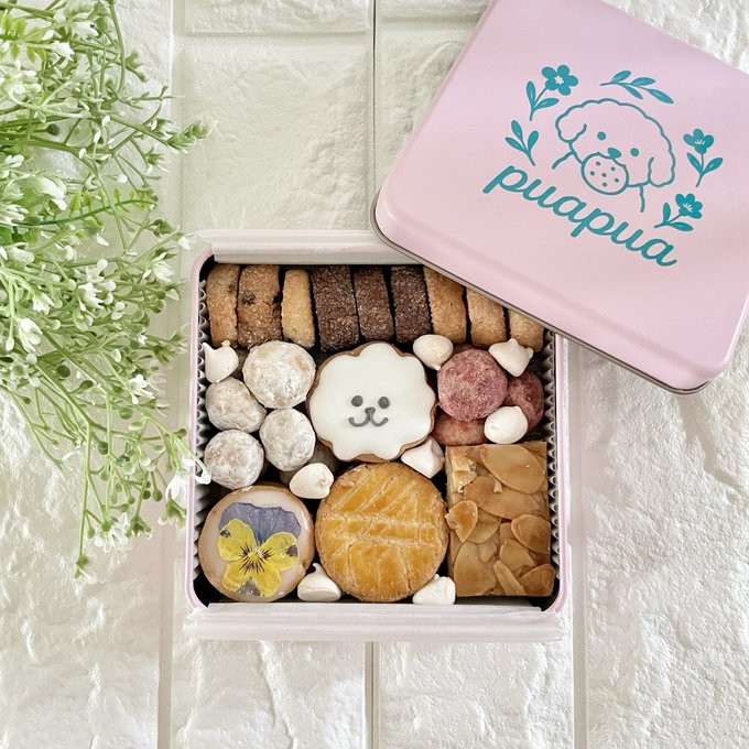 puapuaオリジナルビションのクッキー缶 : puapua cookies - 通販