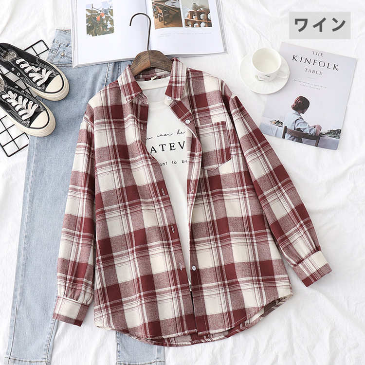 シャツ ブラウス レディース ネルシャツ 長袖 グレンチェック トップス チェックシャツ Vネック 綿 コットン M L 楽天市場】【限定価格☆30%OFF】チェックシャツ レディース 長袖