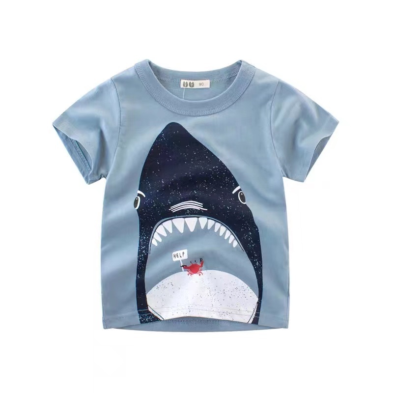 送料無料 個別即納 半袖 Tシャツ プリントTシャツ カットソー トップス 夏 子供服 男の子 男児 キッズ KIDS 動物 アニマル サメ シャーク |  | 04