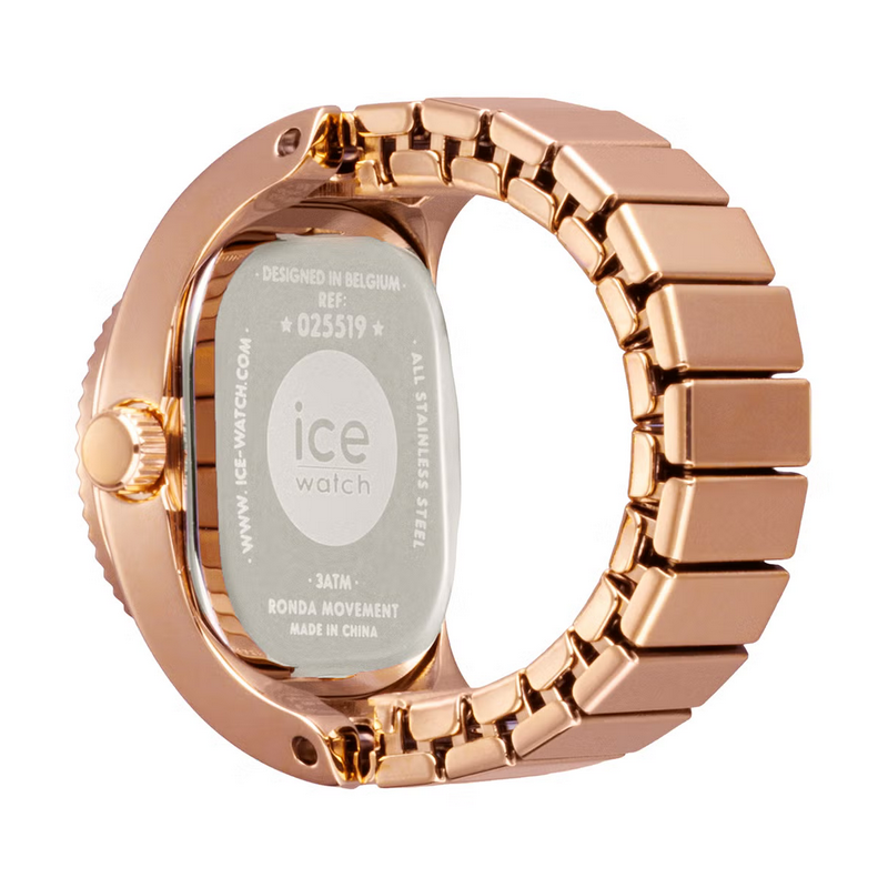 ice watch リングウォッチ「シュシュ」。ローズ-ゴールド:025519 ICE WATCH CHOUCHOU Ring Watch Rose Gold Pink Gold ICE-025519 Women