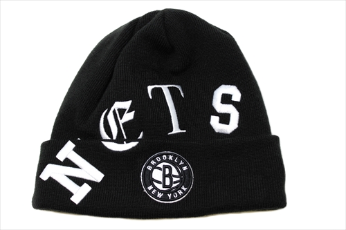 ニューエラ ニット帽 ニットキャップ NBA NEW ERA BLACK LETTER キャップ｜puff｜05