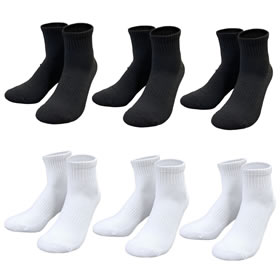 送料無料 6足組 底厚パイル スクールソックス 23-25cm 25-27cm 27-29cm