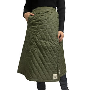 送料無料 裏ボア 巻きスカート ロング 中綿キルト 撥水 マキシ丈 2WAY