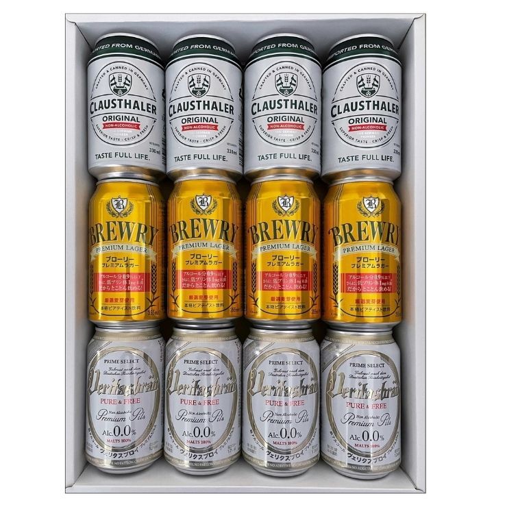 送料無料 ノンアルコール・ローアルコール ビール 飲み比べ 3種 12缶
