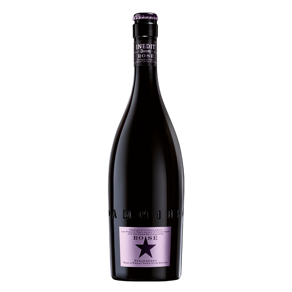 送料無料 究極のセレブビール イネディット INEDIT メッセージ刻印 木箱入り ロゼ 750ml alc.4.8％ スペイン ビール 海外ビール 白ビール プレゼント DAMM社 | Damm | 02